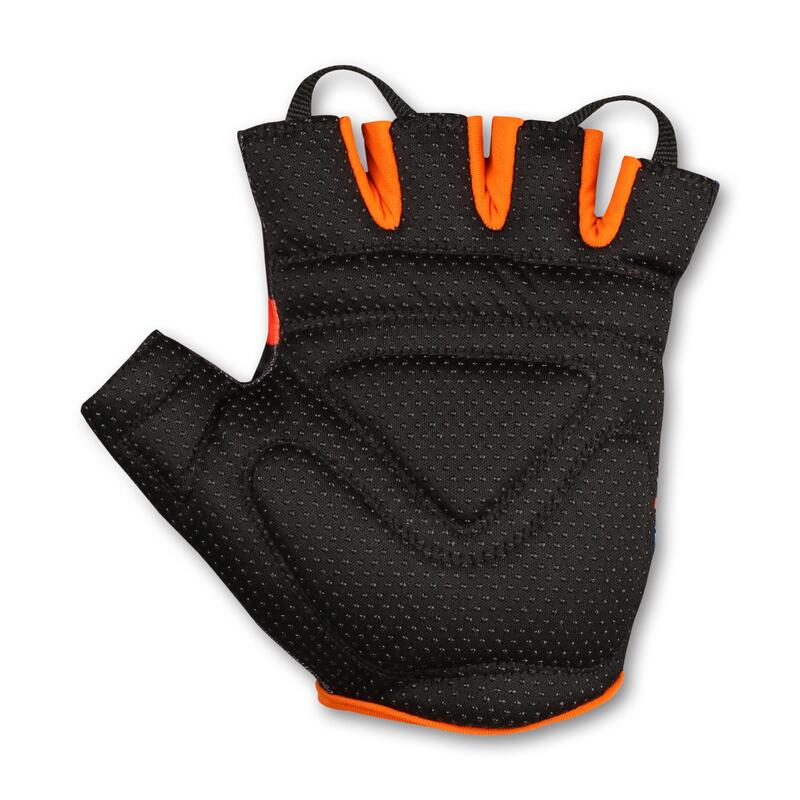 Guantes Ciclismo Hombre BIKE CONCEPT INDIGO Talle L Negro- Naranja