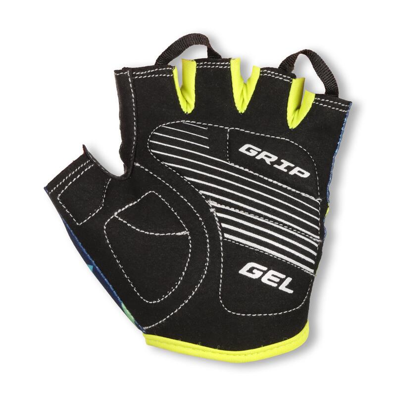 Guantes Ciclismo Infantil SPEED INDIGO Talle 4XS Azul- Amarillo