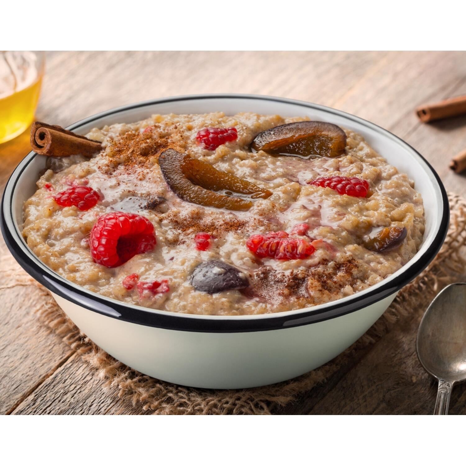 Dehydrierter Reis-Porridge Pflaume-Himbeere Zimt 89 g Wanderer 2/4