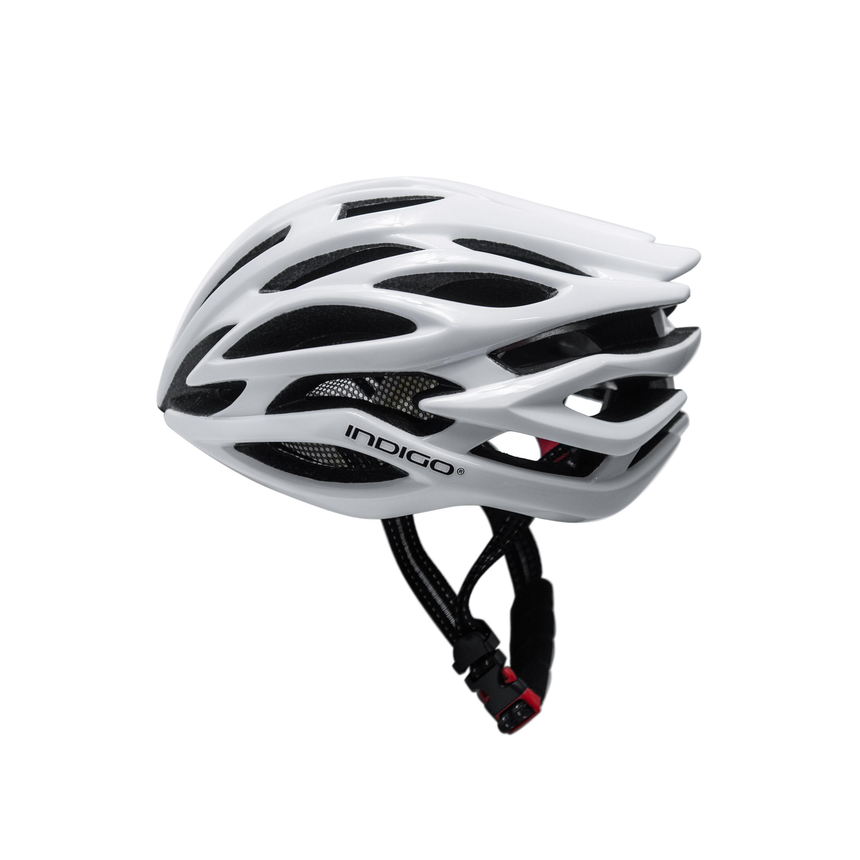 INDIGO SPORTS Capacete de Bicicleta com Ventilação Adulto INDIGO 55-61 cm Branco