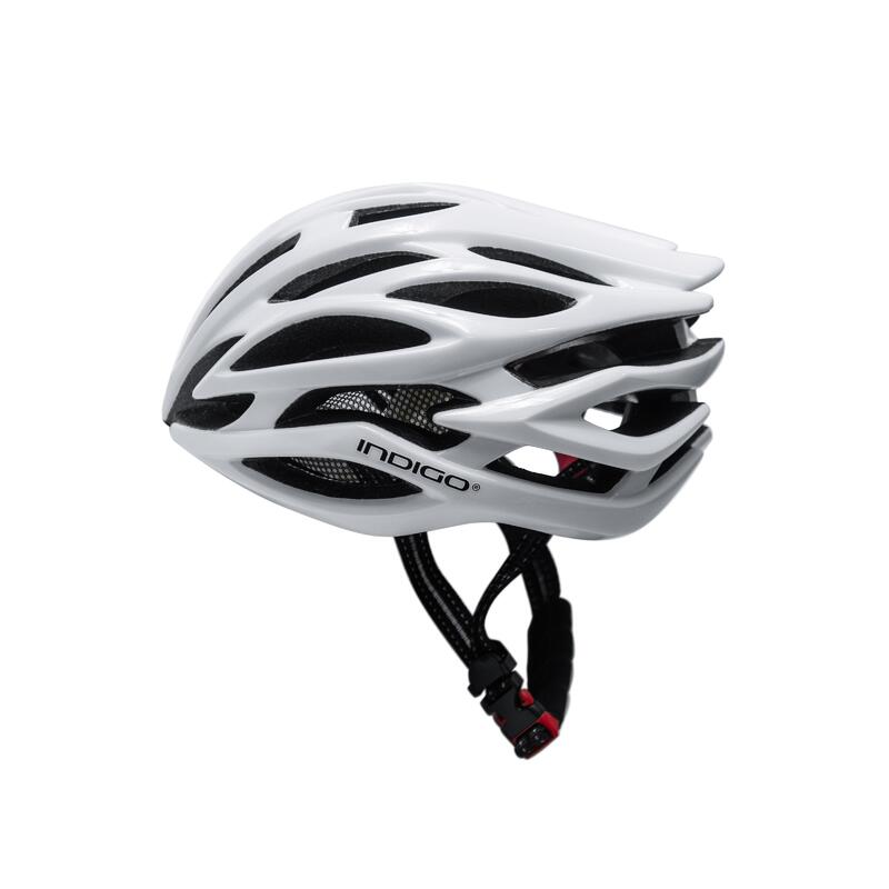 Casco de Bicicleta Adulto con 25 Ventilaciones INDIGO 55-61 Blanco