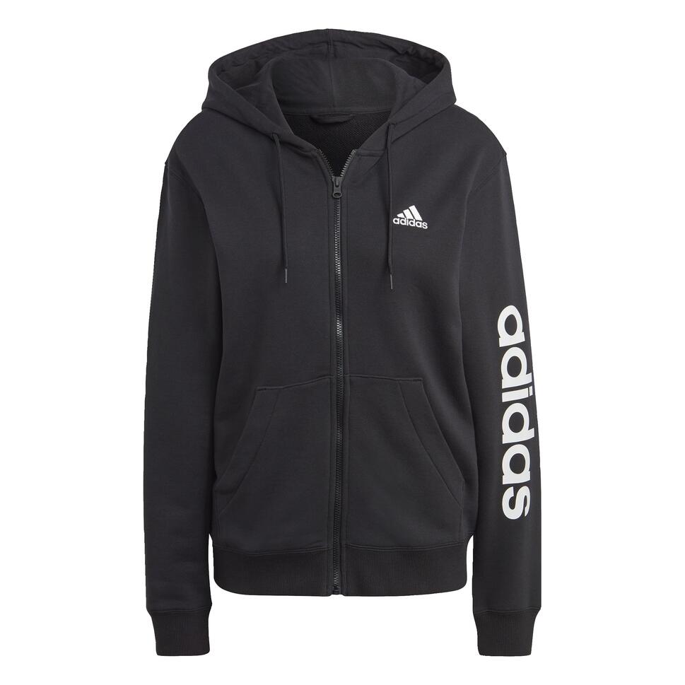 Bluza damska adidas Essentials Linear Full-Zip French Terry Hoodie
