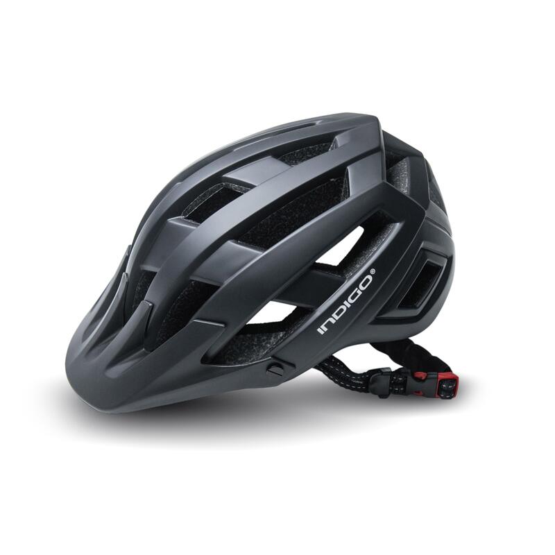 Casco de Bicicleta Adulto con 26 Ventilaciones INDIGO 55-61 cm Negro Mate