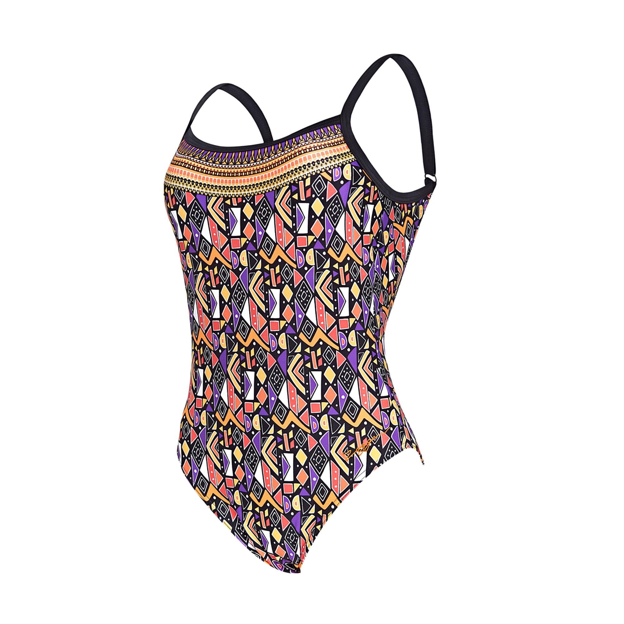 Maillot van een stuk femme Zoggs Culture Jam Deep Scoo 1/4