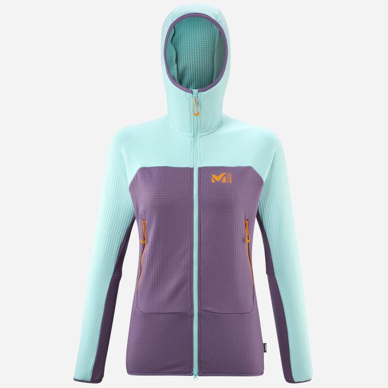 Pulover polar Fusion Grid Hoodie W - violet femei