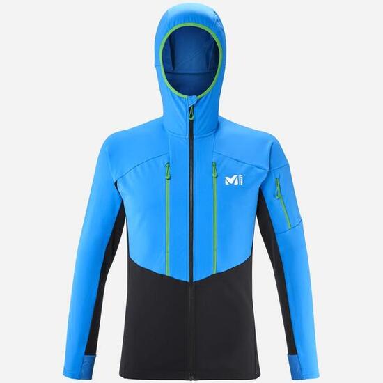 Veste softshell Millet Pierra MENT HOODIE bleu-noir déperlante
