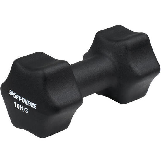 Fausthantel Neopren 10 kg Schwarz Gewichtheben Unisex Schwarz