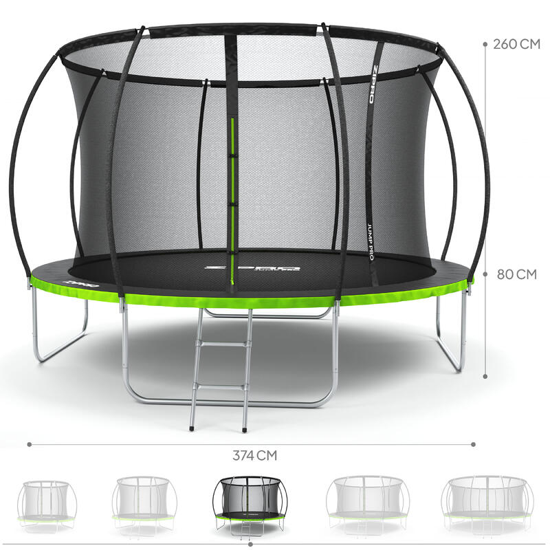 Trampolin rund Zipro Jump Pro Premium 14FT 435 cm Internes Sicherheitsnetz