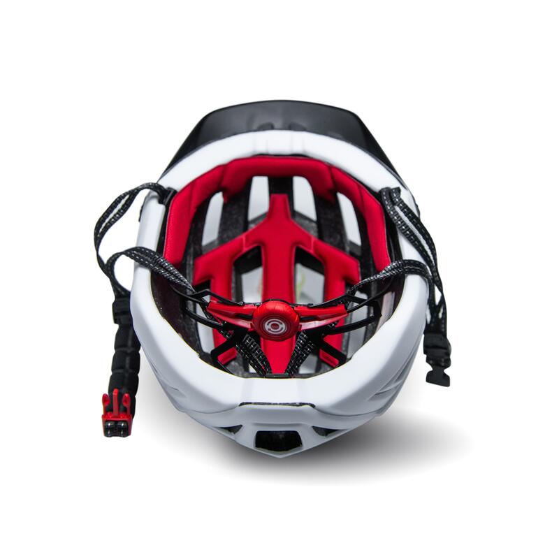 Casque Vélo avec Aérations INDIGO 55-61 cm Blanc-Noir Mate