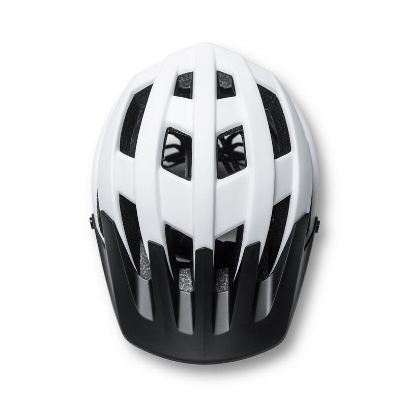 Casque Vélo avec Aérations INDIGO 55-61 cm Blanc-Noir Mate