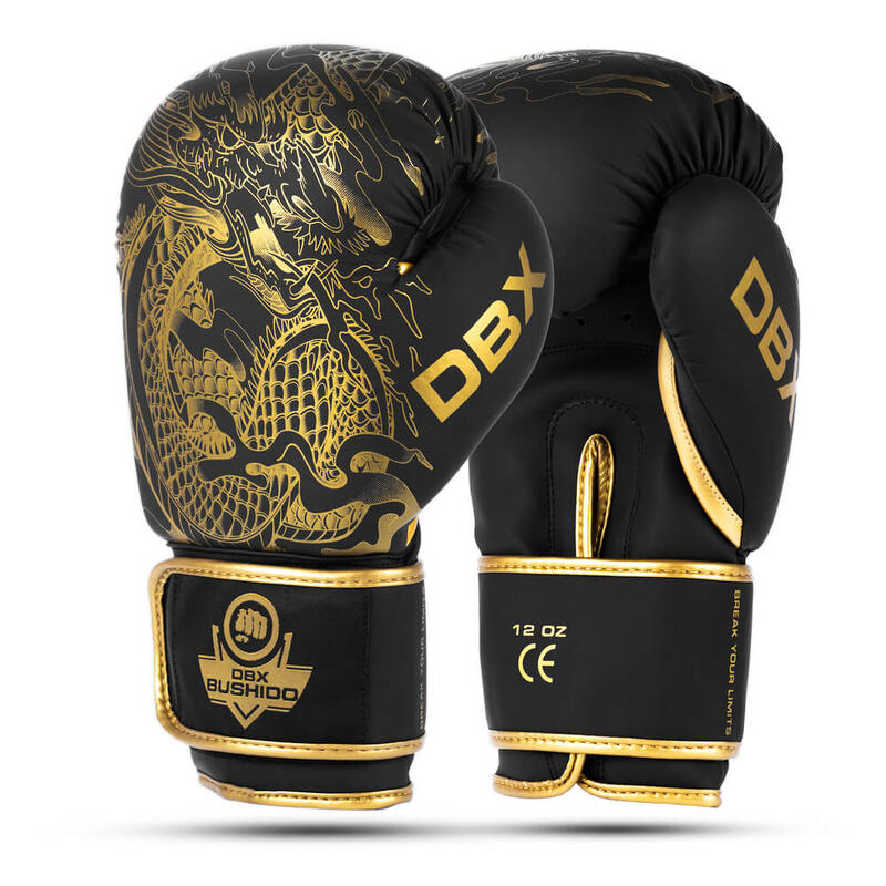 Boxerské rukavice DBX BUSHIDO Gold Dragon 12oz