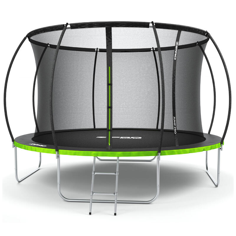 Trampolin rund Zipro Jump Pro Premium 12FT 374 cm Internes Sicherheitsnetz