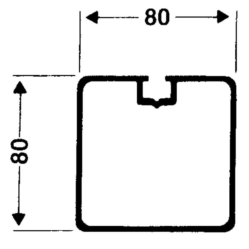 Sport-Thieme Transportrollen für freistehende Tore, Quadrat-Profil 80x80 mm