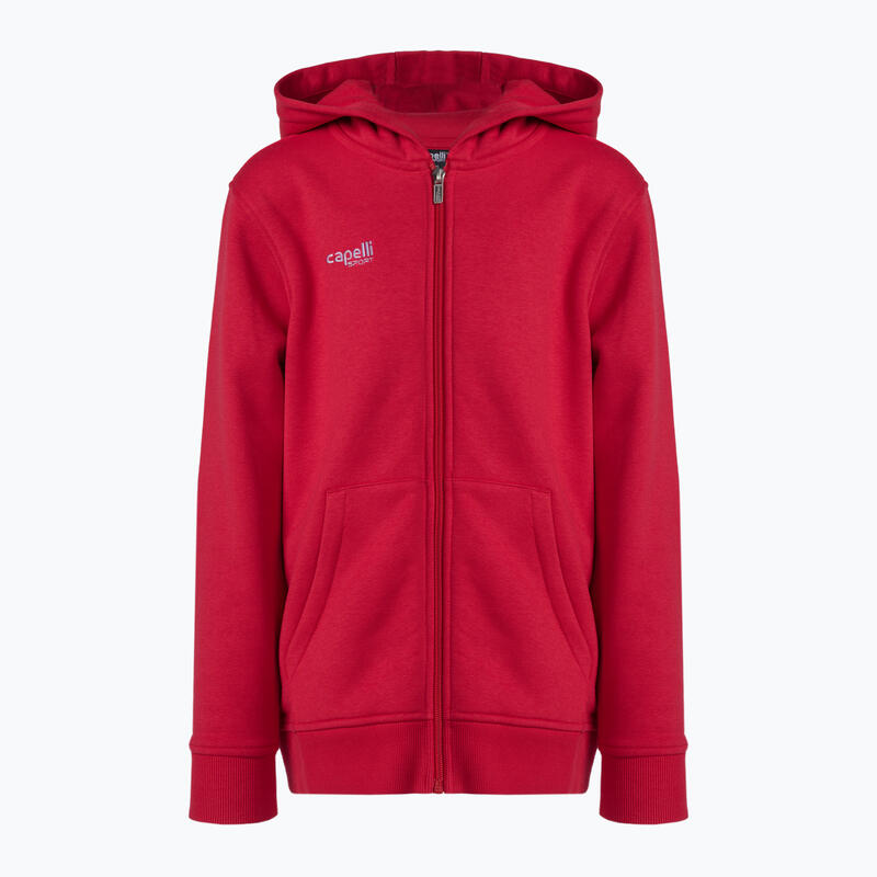 Hanorac de fotbal pentru copii Capelli Basics Youth Zip Hoodie