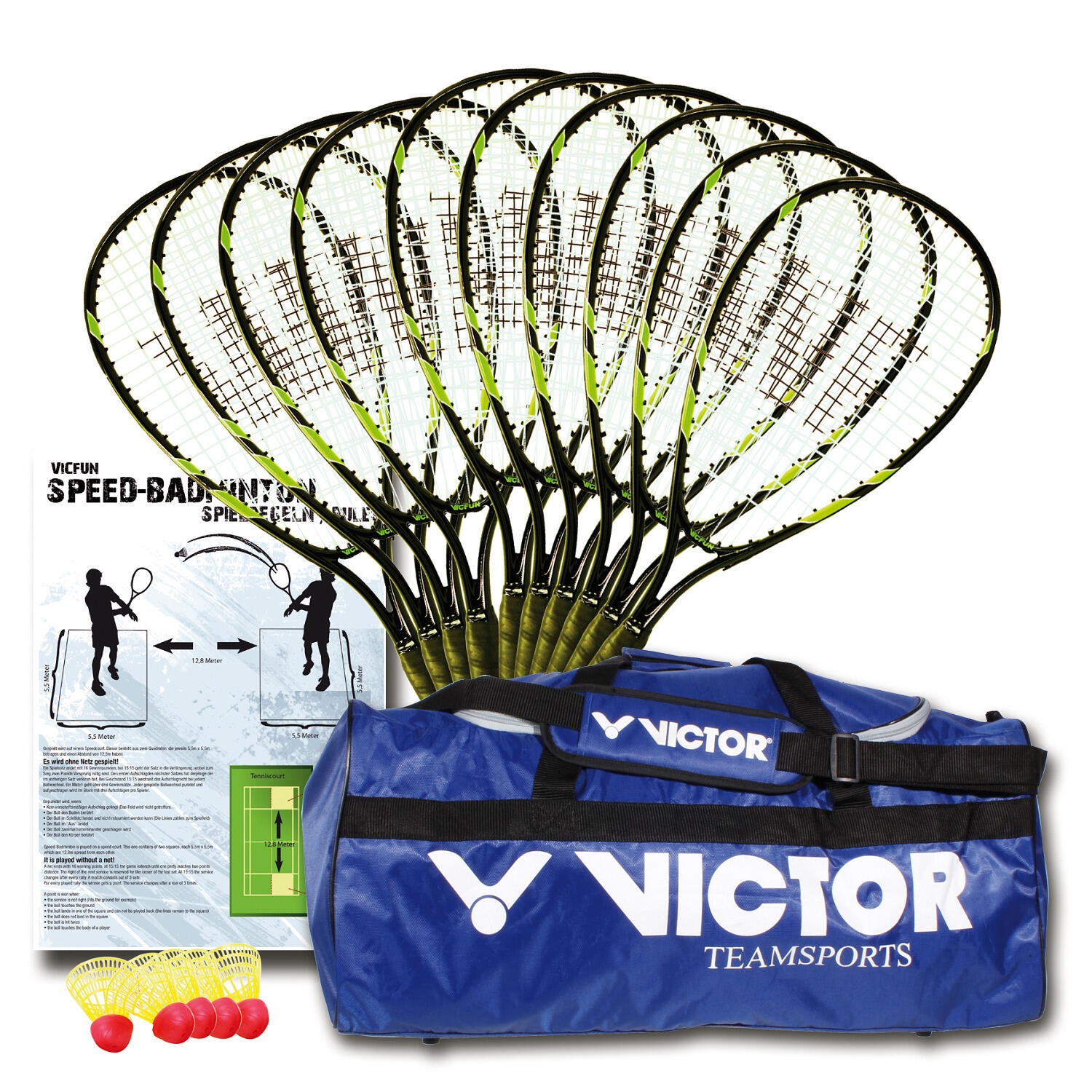 VICTOR Crossminton-Set 100 Badminton Unisex