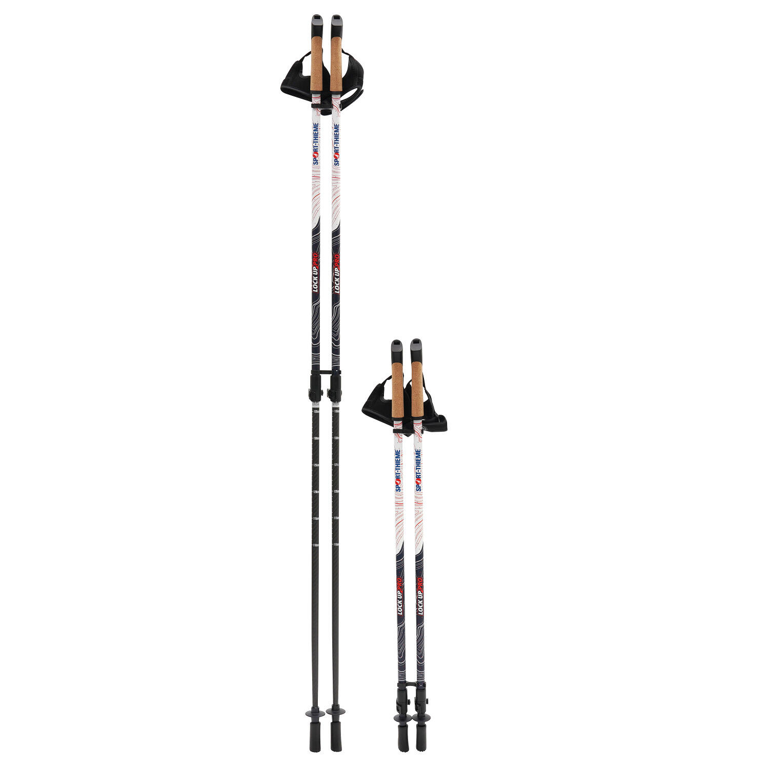 Nordic Walking Stöcke Lock Up Pro Nordic Walking Unisex Weiß-Blau 2/6