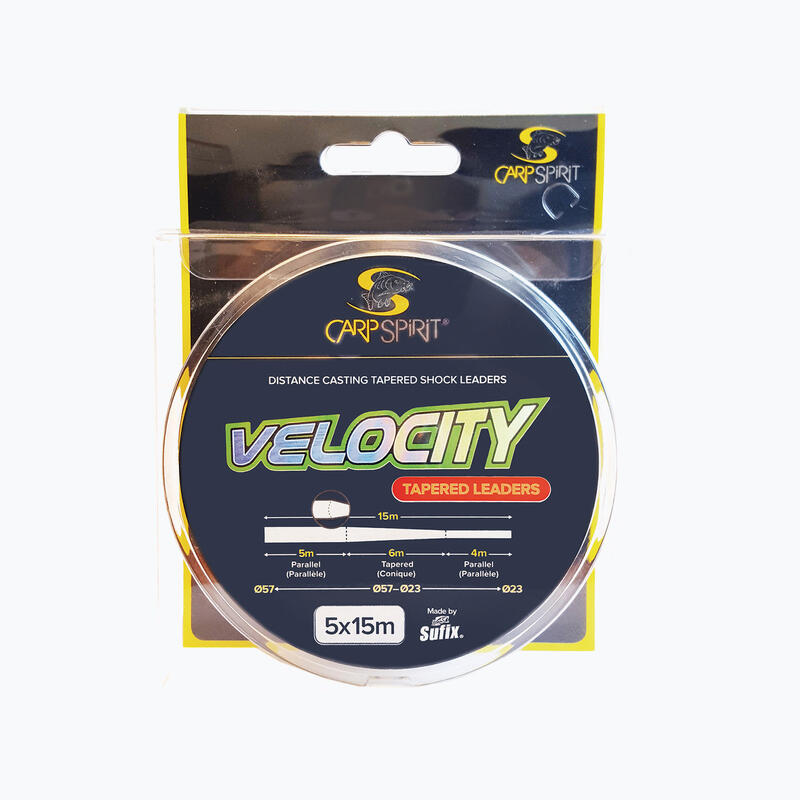 Carp Spirit Velocity Tarpered Leader 5X15M