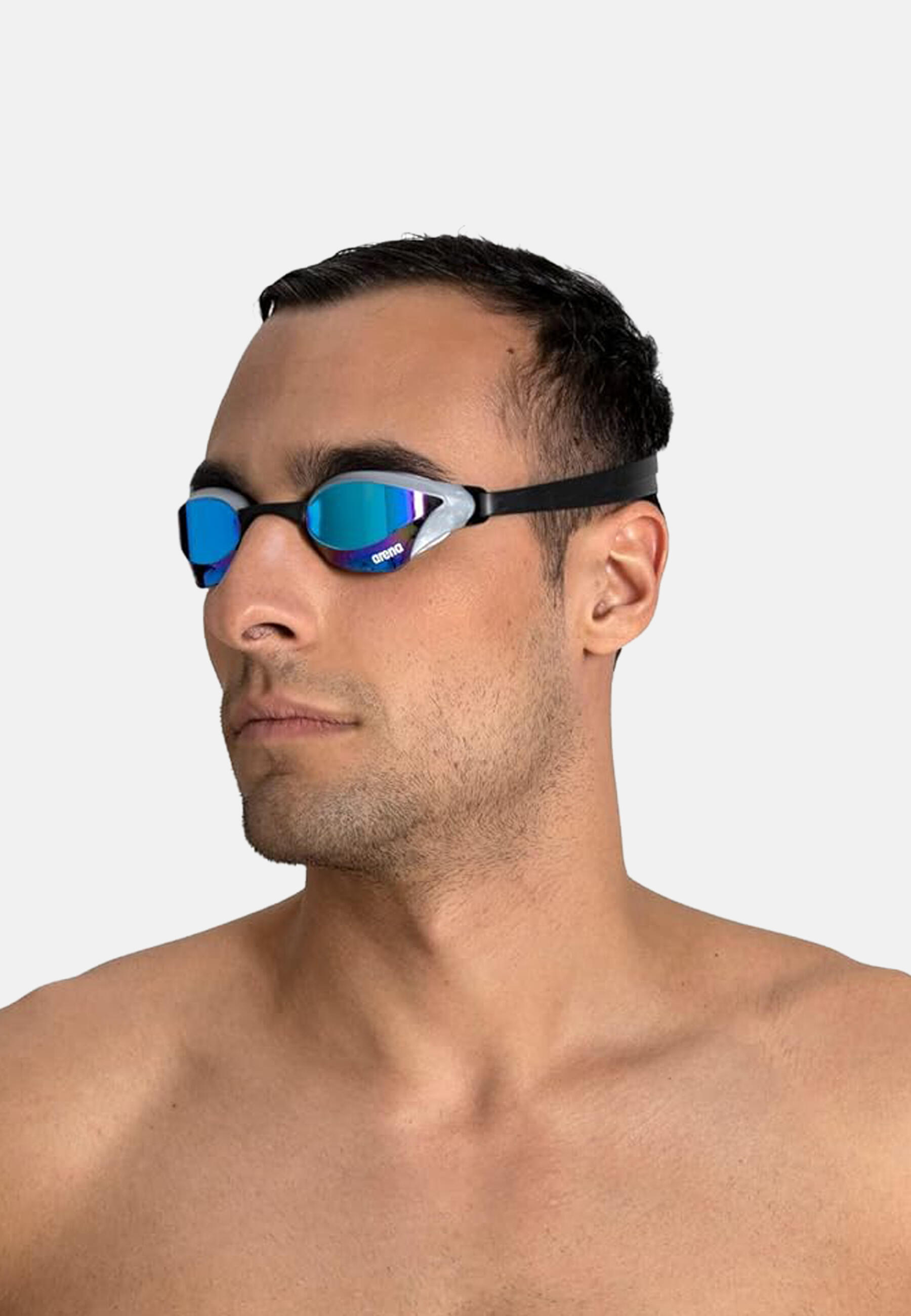 arena Unisex Goggles Cobra Core Swipe Mirror Blue-wHITE 3/4