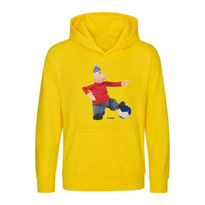 Hooded sweater buurman & buurman voetbal geel