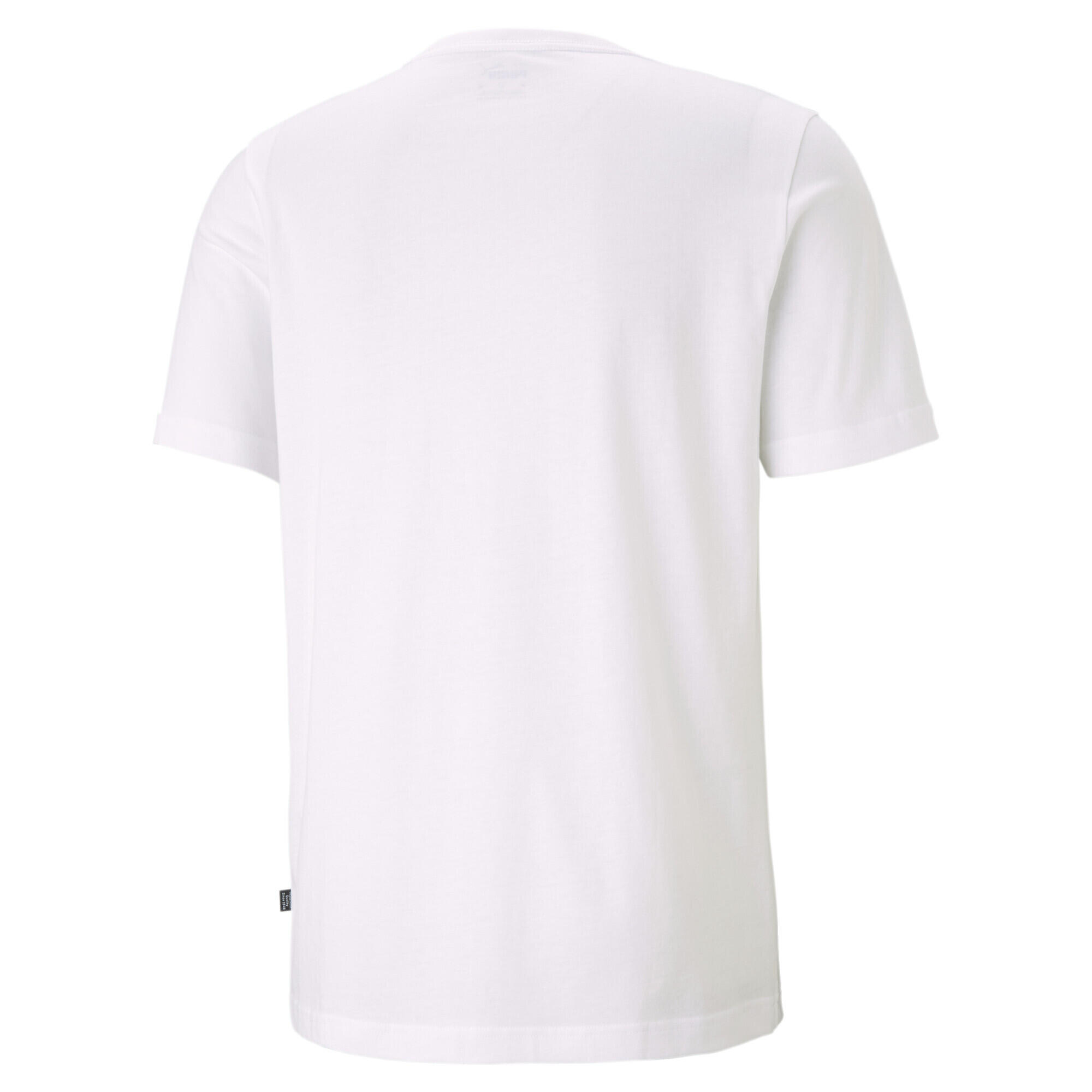PUMA Mens Essentials Small Logo Tee T-Shirt - White 5/7