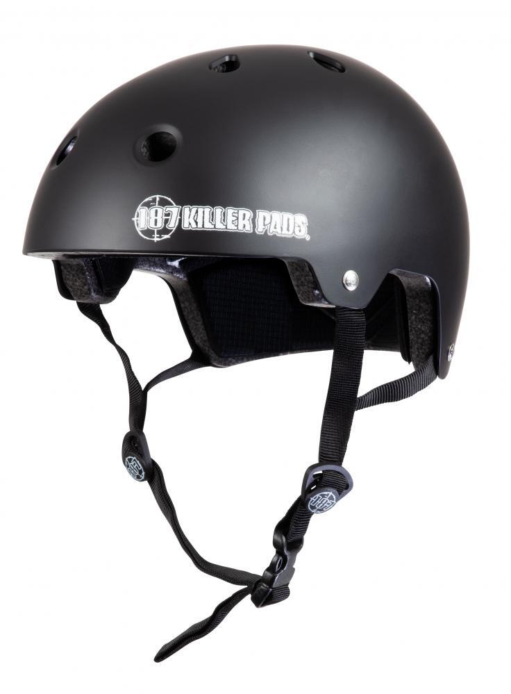 187KP Certified Skate/BMX Helmet - Matte Black 2/4