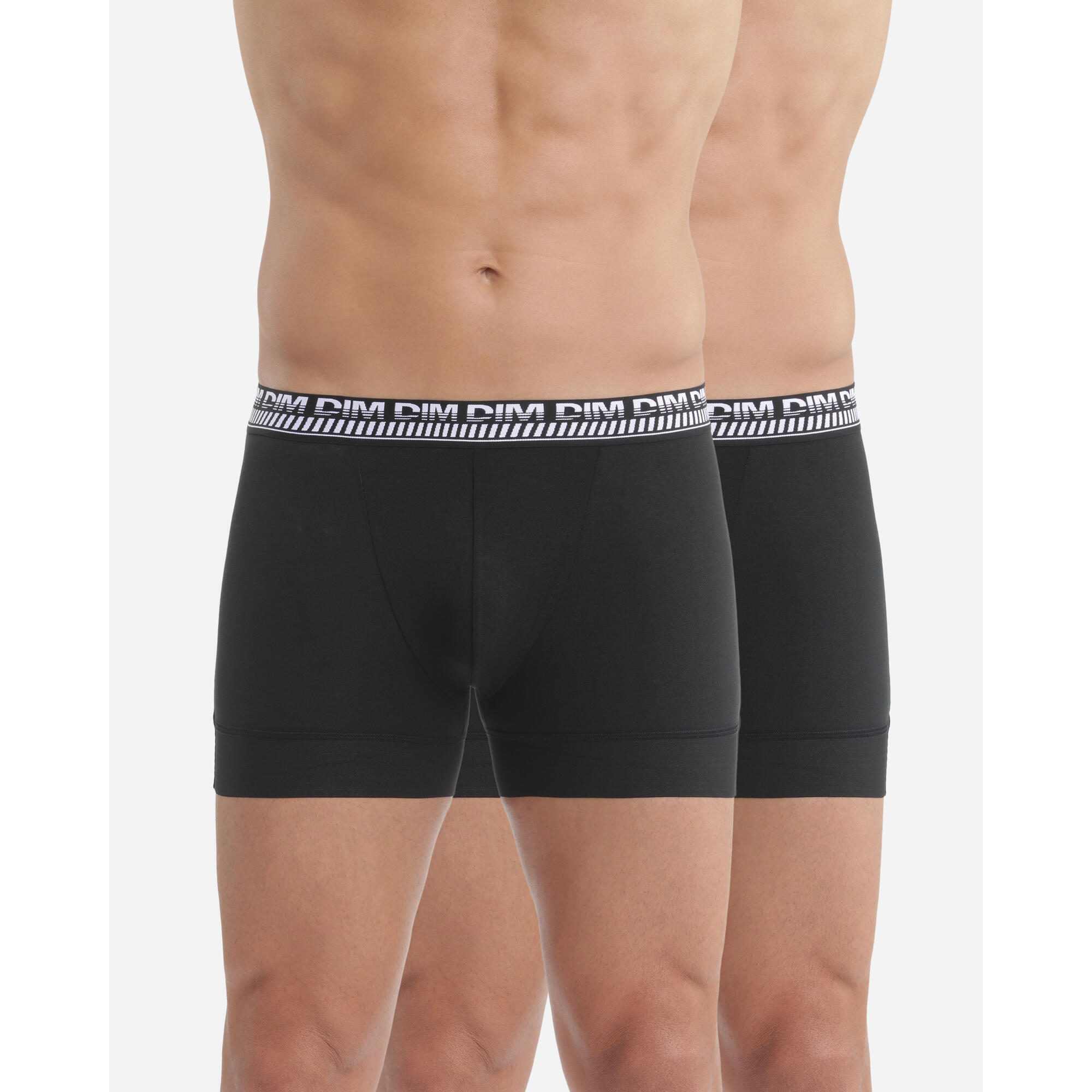 Dim - Lot De 2 Boxers Homme 3d Flex Stay And Fit - Caleçon - Blanc|noir - 52 2xl - Decathlon