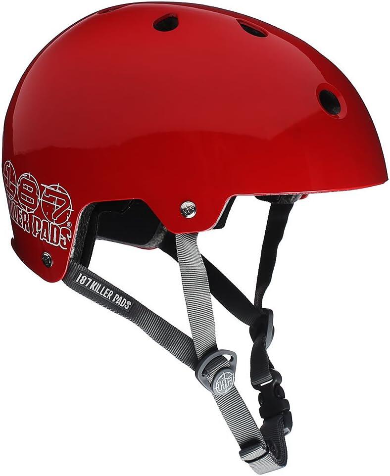 187KP Certified Skate/BMX Helmet - Red 1/5