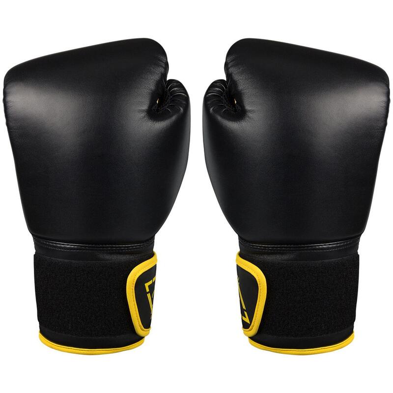 Mănuși box Avento 8 Oz negru/galben
