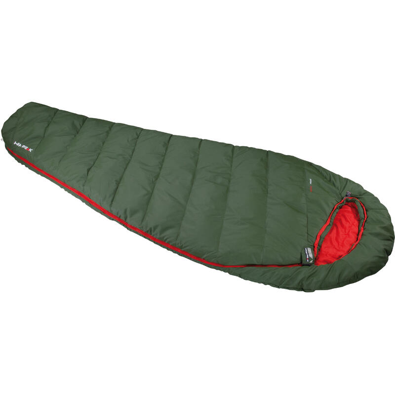 High Peak Pak 1000 ECO, saco de dormir múmia, poliéster reciclado, sem PFC