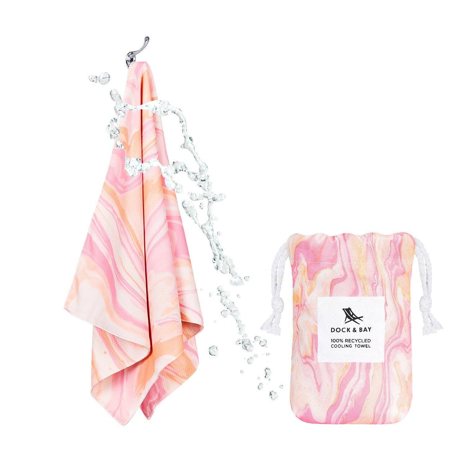 Cooling Gym Towel - Peach Melba 1/8