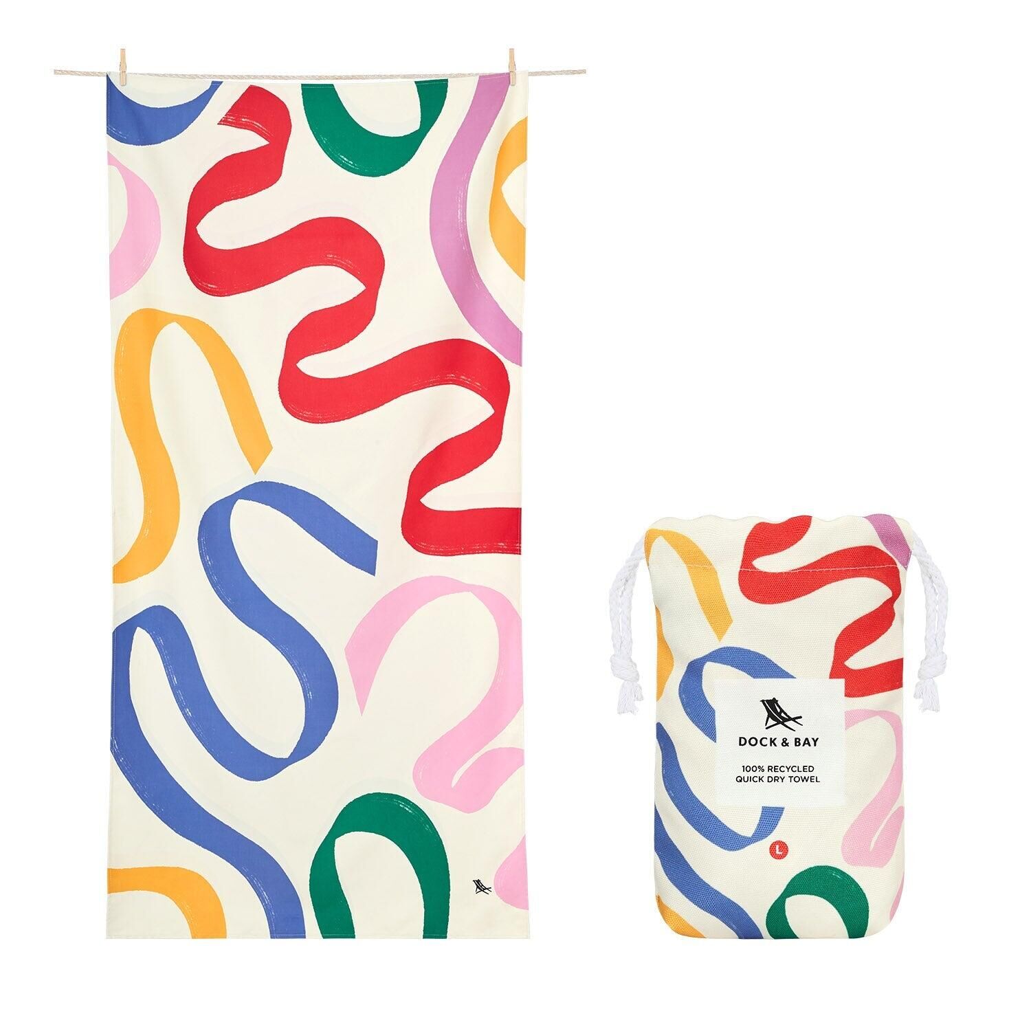 DOCK & BAY Kids Beach Towels - Doodle Mood