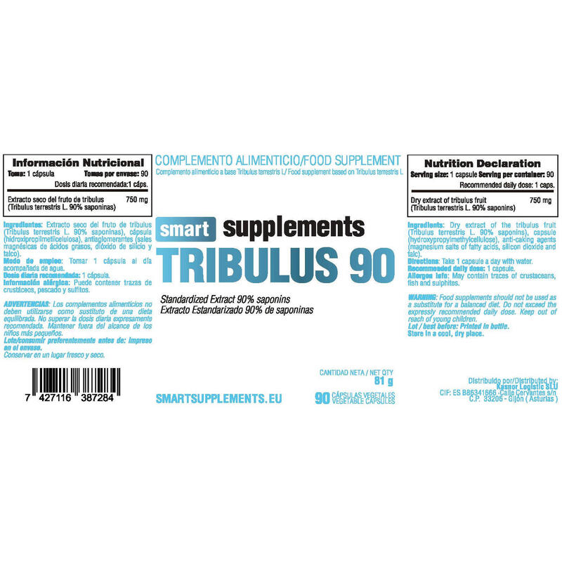 Tribulus 90 - 90 Cápsulas de Smart Supplements