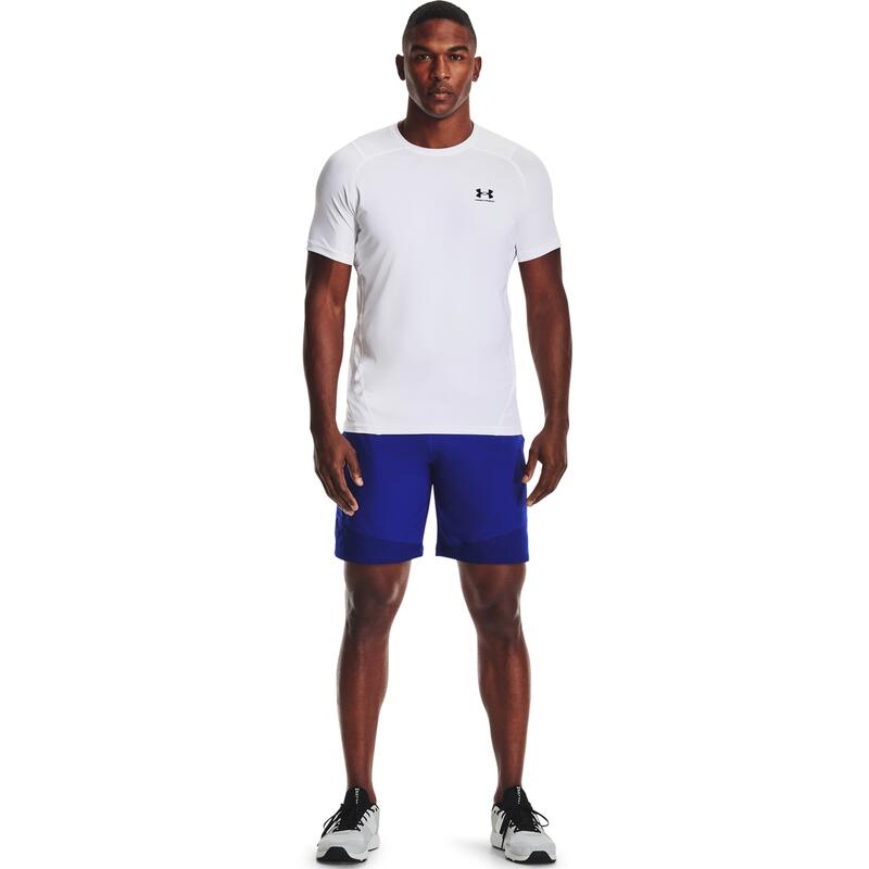 Camisola de Manga Curta Homem Under Armour HeatGear Fitted Branco