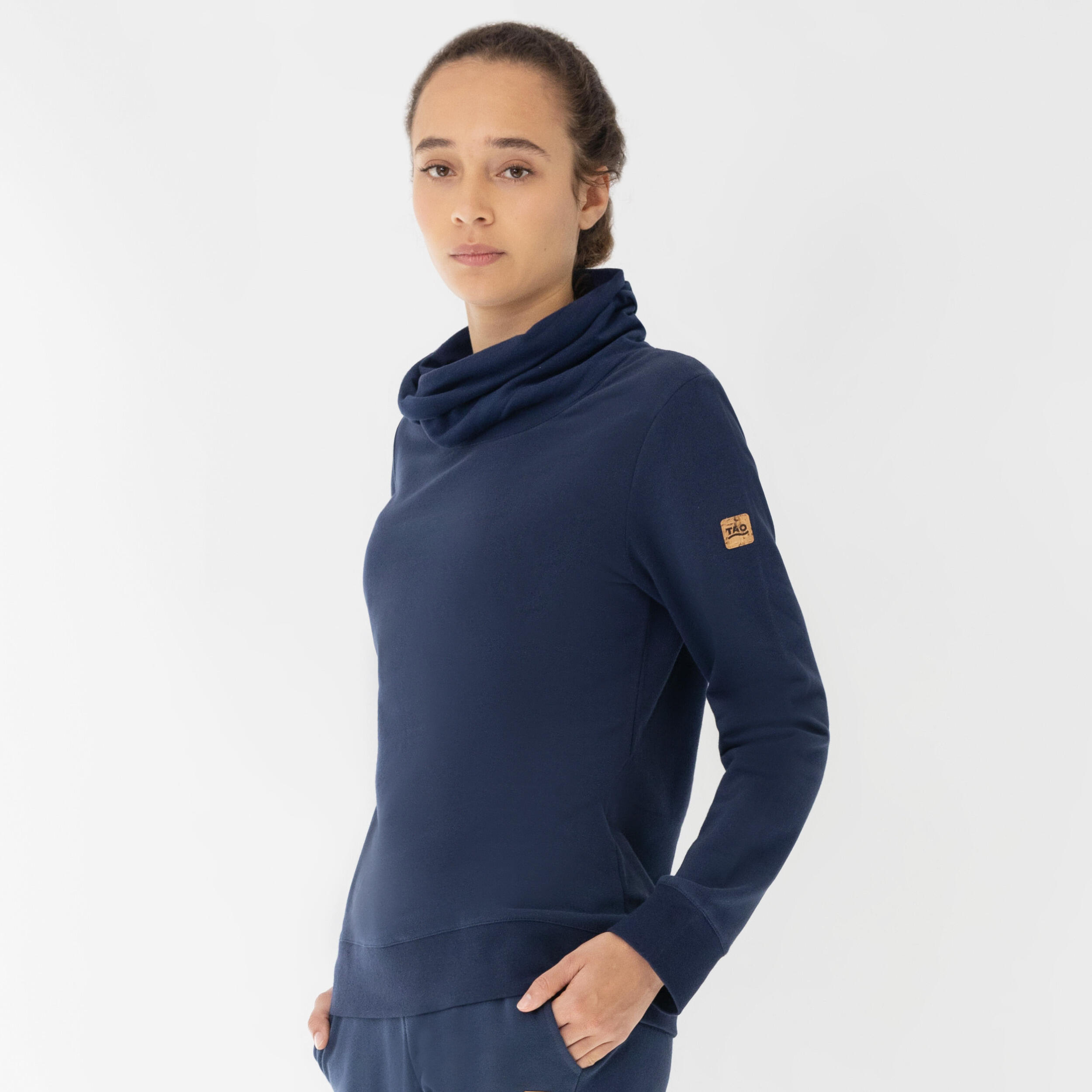 Damen COOLIA kuscheliger Hoodie mit Stehkragen aus Bio-Baumwolle 3/7