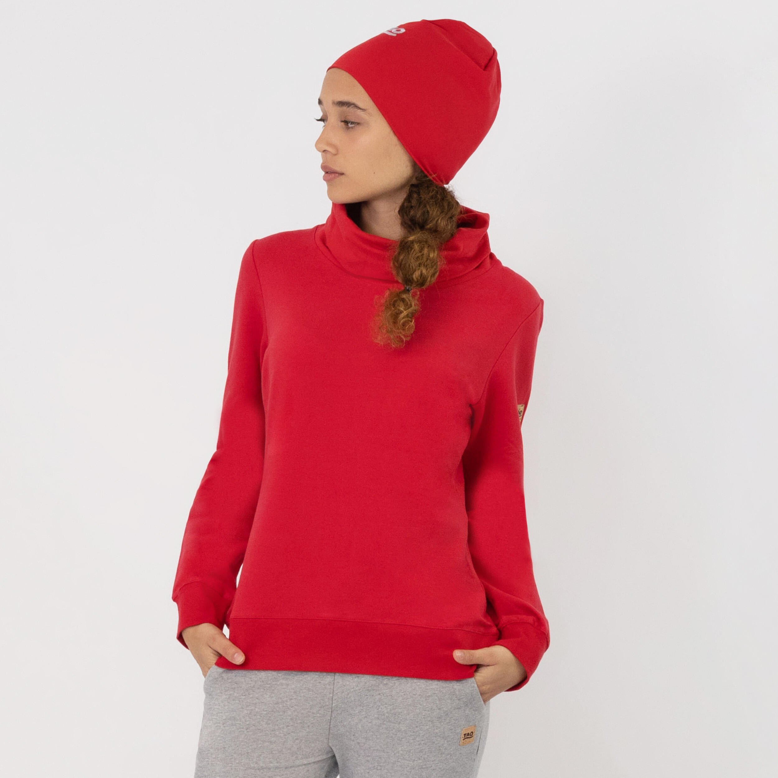 Damen COOLIA kuscheliger Hoodie mit Stehkragen aus Bio-Baumwolle 2/7