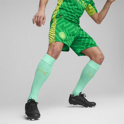 Manchester city keepersshort puma grassy green yellow alert