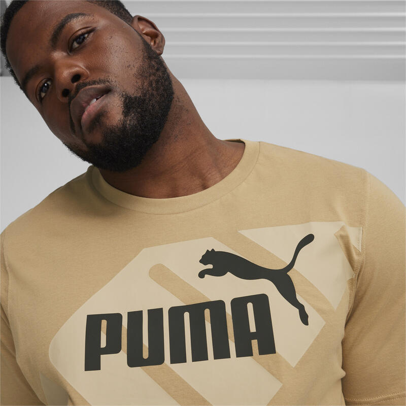 PUMA POWER T-shirt met print voor heren PUMA Prairie Tan Beige