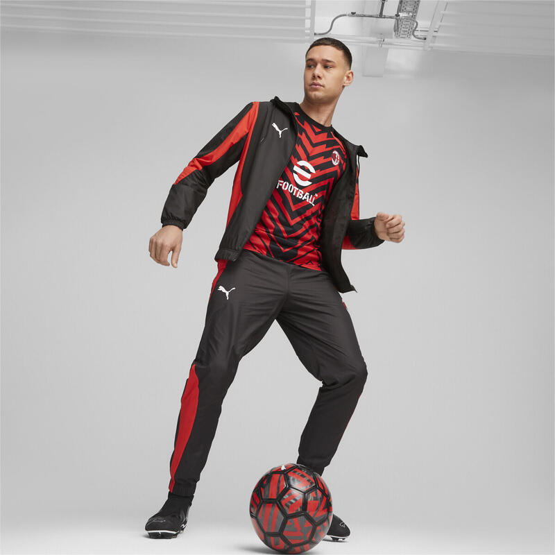 Chaqueta de fútbol A.C. Milan prepartido Hombre PUMA Black For All Time Red