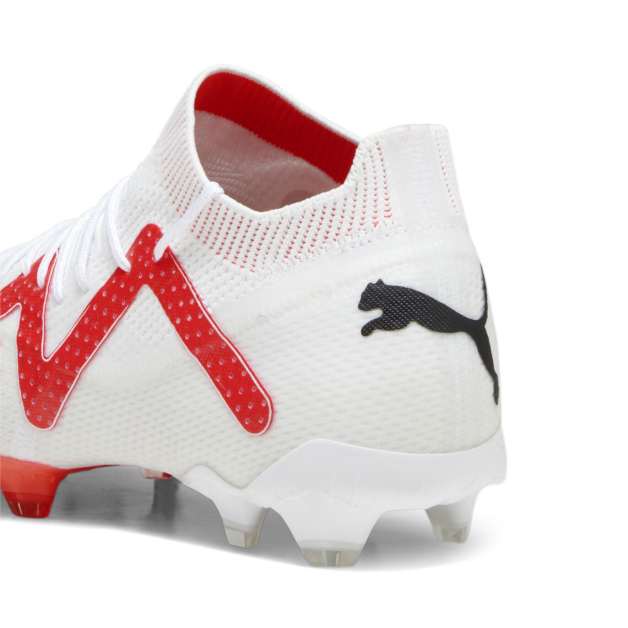 Scarpe da calcio FUTURE ULTIMATE FG/AG da uomo PUMA White Black Fire Orchid Red 4/7