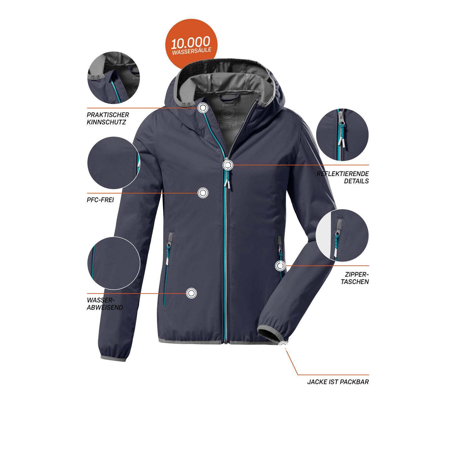 Kinder, Mädchen Outdoorjacke KOS 164 7/7