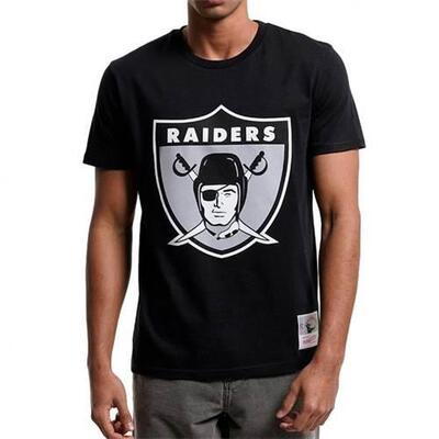 Magliette universali uomo Mitchell & Ness Nfl Team Logo Tee Oakland Raiders