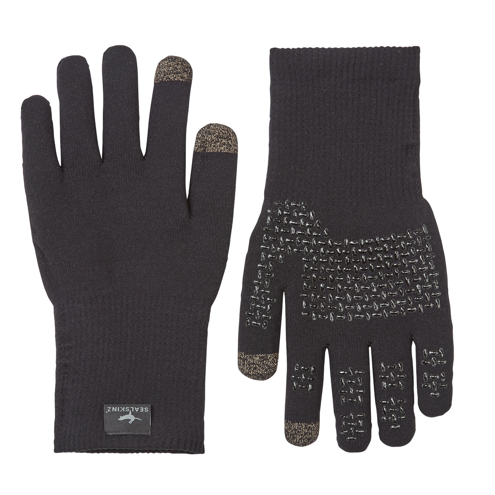 SEALSKINZ Mens Waterproof All Weather Ultra Grip Knitted Gloves
