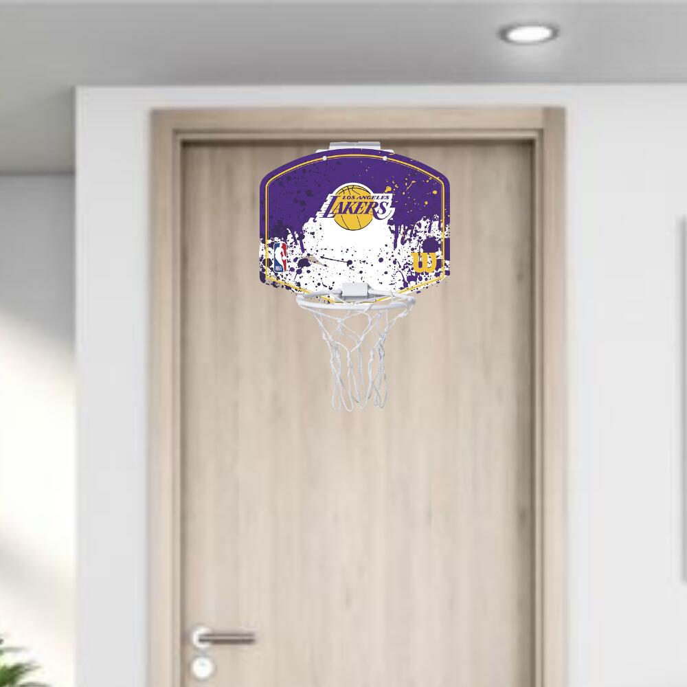 Ensemble De Mini Panier De Basket LOS ANGELES LAKERS Adulte (Violet Clair / 3/3