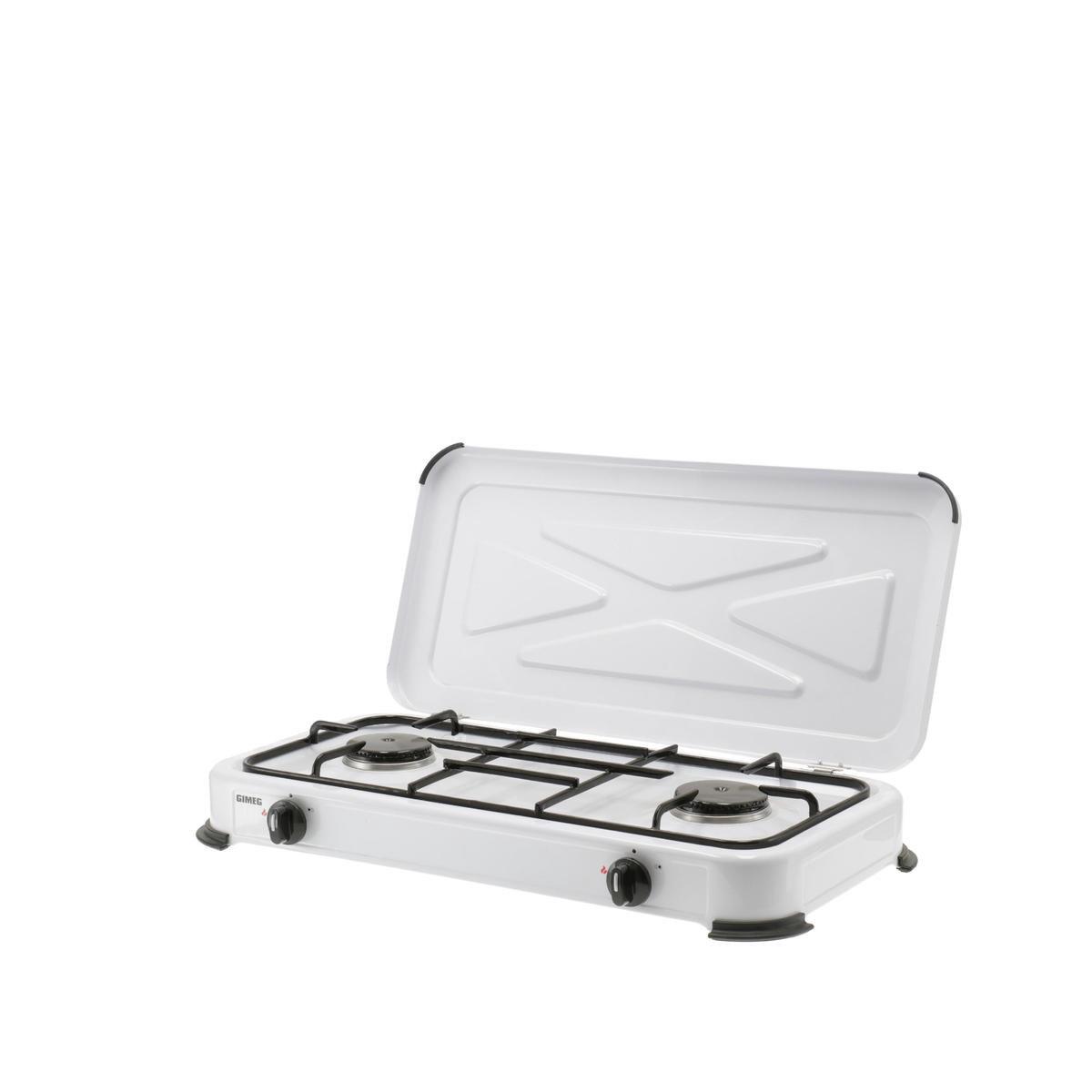 Réchaud à gaz Camping Cuisinière 2 feux Plaque de cuisson Outdoor Grill 2x2200W 2/2