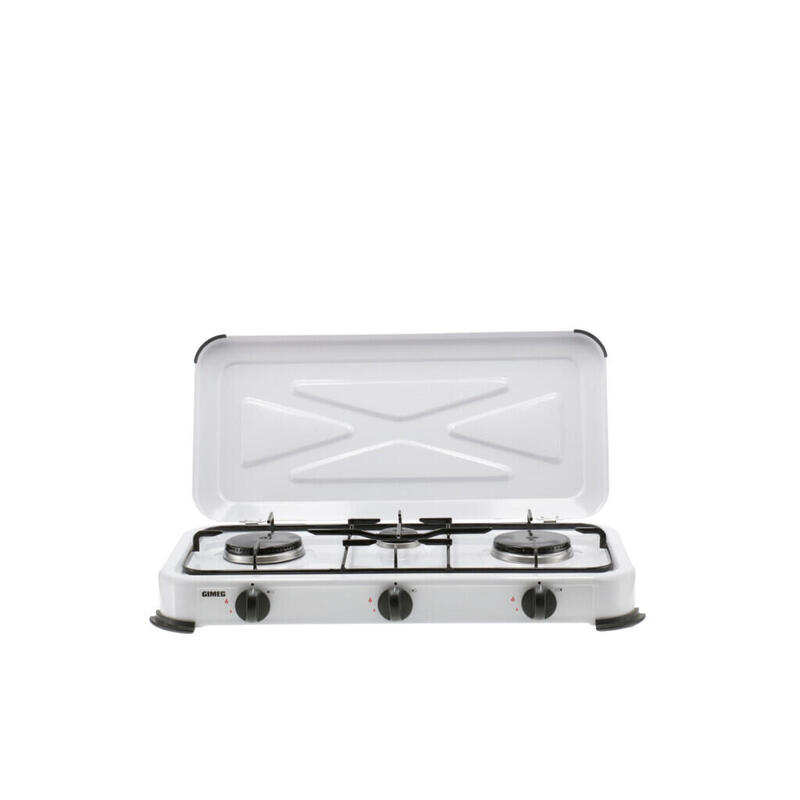 Gimeg cuisinière 3 brûleurs blanc