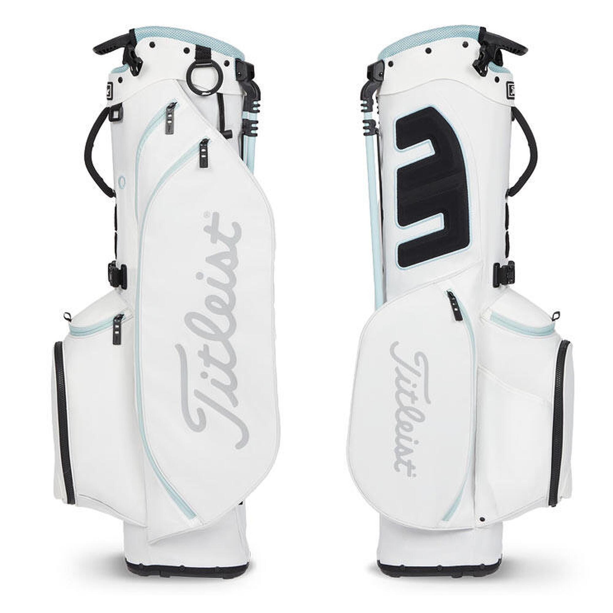 TB23SX4A-144 PLAYERS 4 GOLF STAND BAG - WHITE/GREY/GREEN