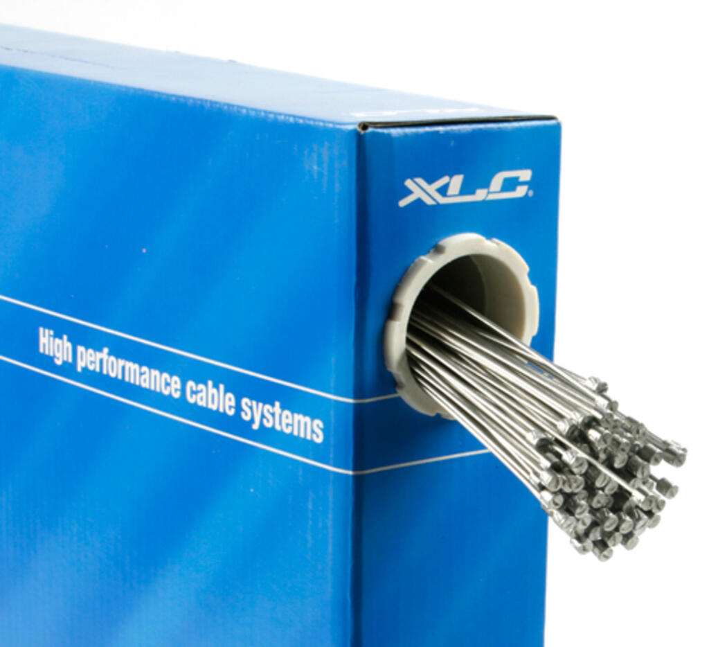 XLC Cavi di trasmissione 1x19 fili in acciaio inox Ø1,1mm con testa N Ø4x4 Elvedes (