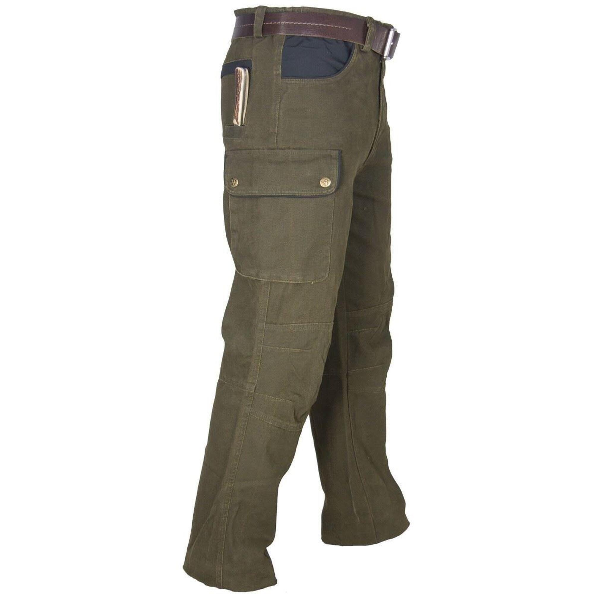 Hubertus® Canvas Outdoorhose "Milton" Jagdhose Herren extrem robust oliv NEU!