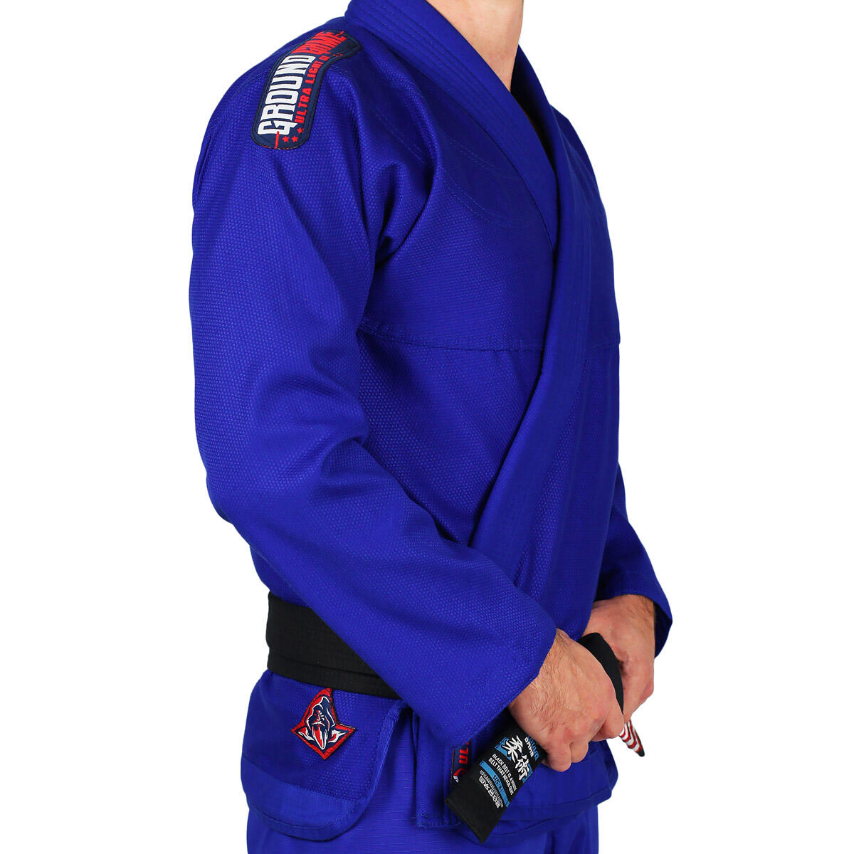Kimono do brazylijskiego jiu jitsu Ground Game Wizard niebieskie 3/7