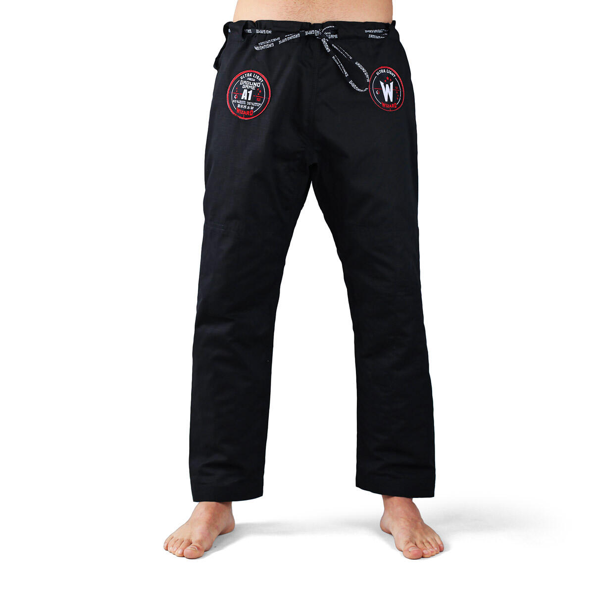 Kimono do brazylijskiego jiu jitsu Ground Game Wizard czarne 5/7